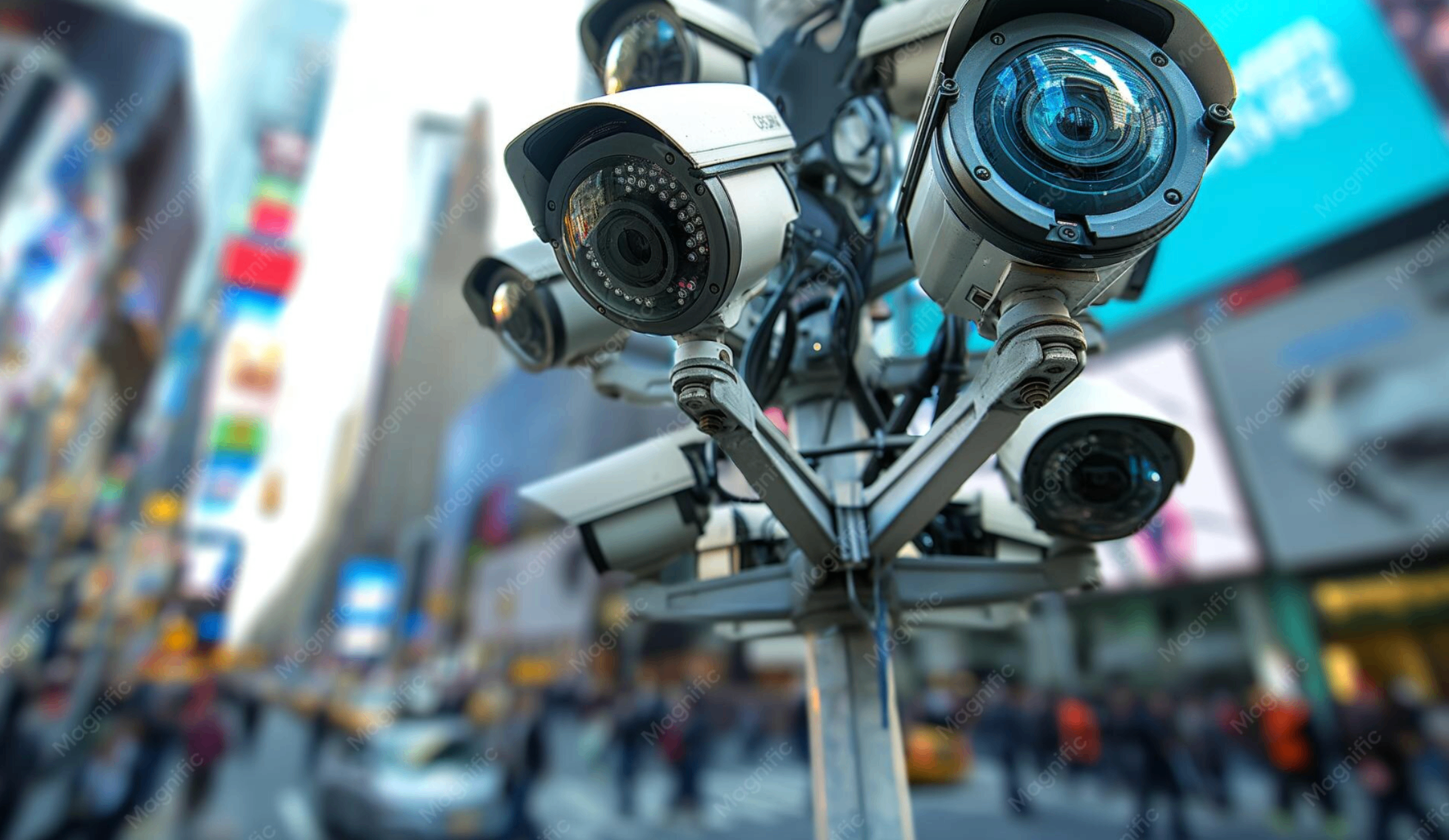 Dense urban surveillance camera array